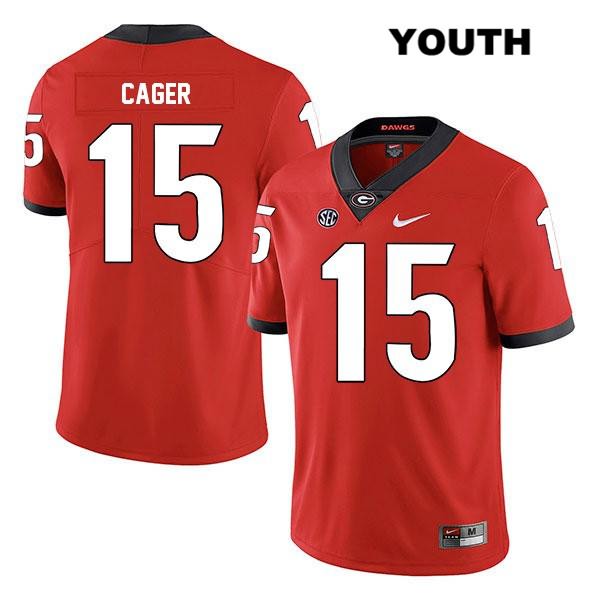 Georgia Bulldogs Youth Lawrence Cager #15 NCAA Legend Authentic Red Nike Stitched College Football Jersey MBV8256BG